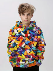 3D Print Boys Hooded Sweatshirt Spring Fall Kids Clothing