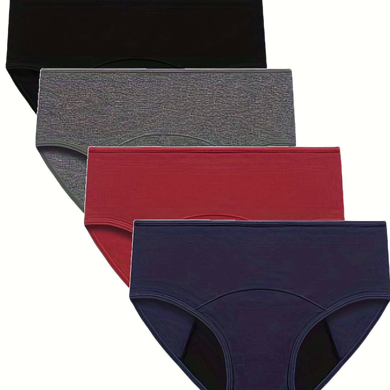 4pcs Period Panties Full Coverage Anti Leak Comfy & Breathable Women's Underwear