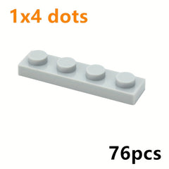 76pcs Building Blocks 1x4 Dots Figures Bricks Educational Toys