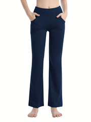 Bootcut Yoga Pants With Pocket High Waisted Workout Leggings