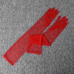 Sheer Mesh Gloves for Weddings & Events - Sexy Bridal Accessory