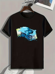Men's Cyclist Print Sports T-Shirt for Fitness - Gift for Men