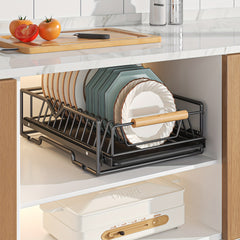 Kitchen Drain Dish Rack Iron Plate Drying Rack Large Capacity Dish Drainer