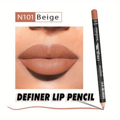 Matte Lip Liner Set - 16 Colors Wooden Lipstick for Contouring