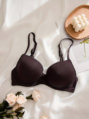 Comfy Solid T-Shirt Bra Push Up Lingerie