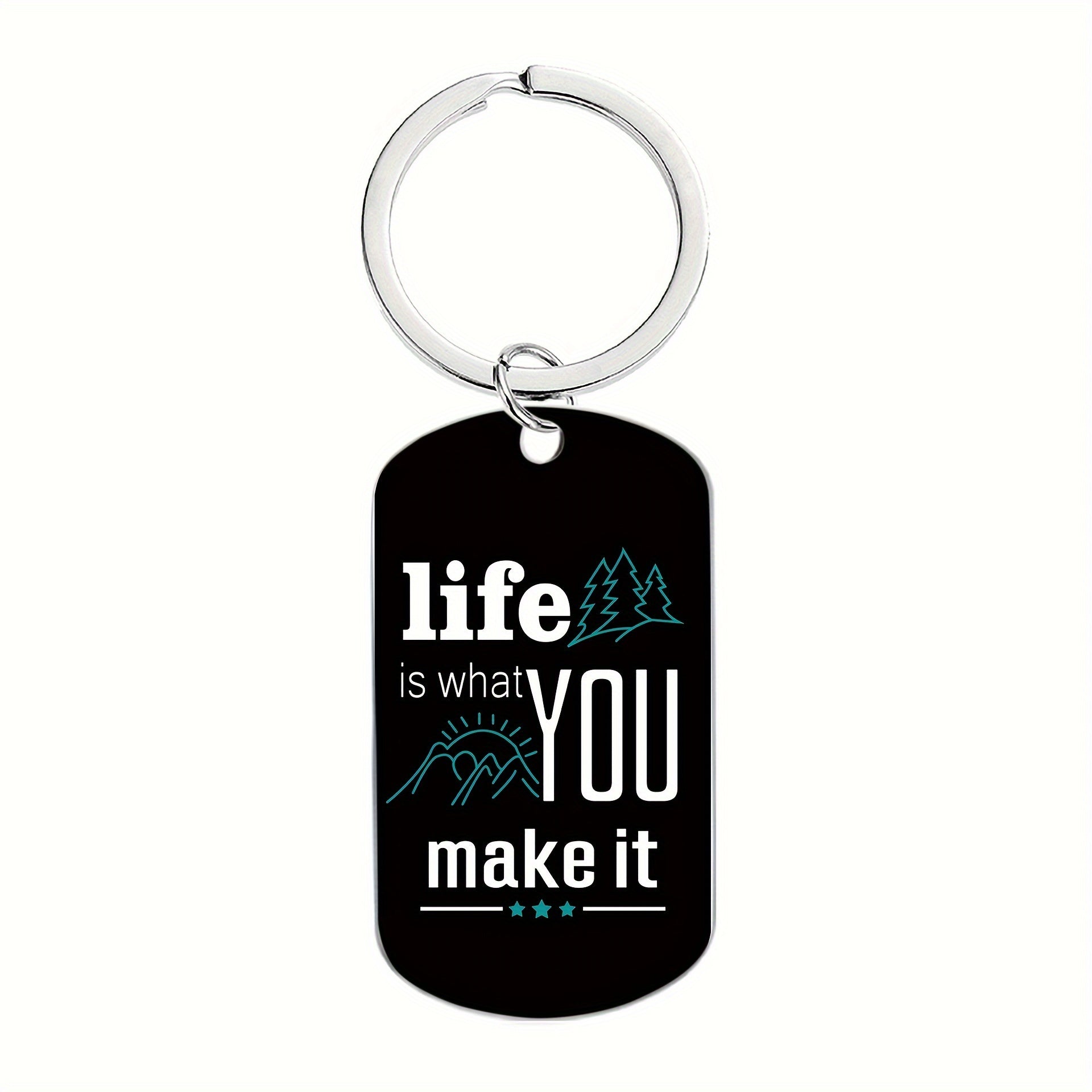 Engraved Metal Key Chain Inspirational Gift for Friends Family Colleagues