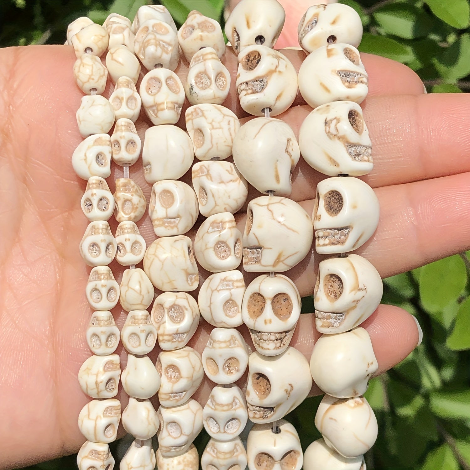 Skull Shape Howlite Turquoise Stone Loose Beads for DIY Jewelry Making
