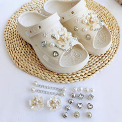 18pcs Rhinestone Flower Shoe Buckle Set for Party Favor