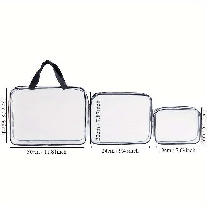 Transparent Makeup Bag Zipper Cosmetic Organizer Waterproof Travel Wash Bag