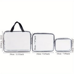 Transparent Makeup Bag Zipper Cosmetic Organizer Waterproof Travel Wash Bag