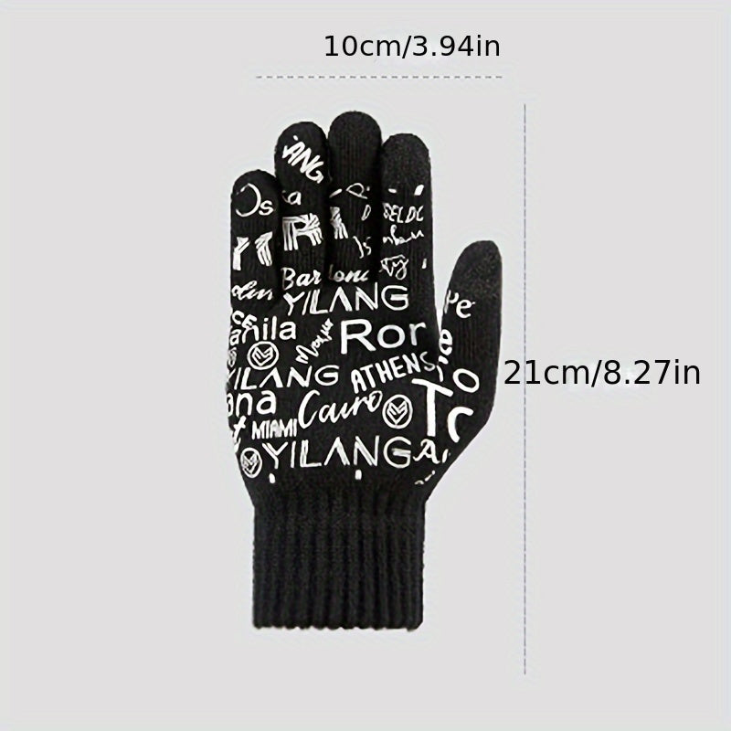 Warm Knitted Touch Screen Gloves Windproof Motorcycle Gloves