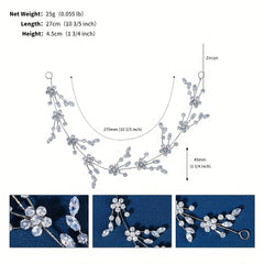 Crystal Leaf Headband Hair Jewelry for Weddings