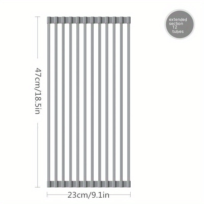 Roll Up Dish Drying Rack Foldable Sink Mat