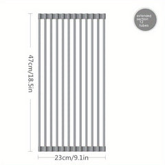 Roll Up Dish Drying Rack Foldable Sink Mat