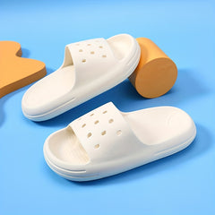 Boys Lightweight Solid Slippers Open Toe Non Slip Indoor Shower Pool