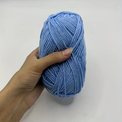 250g 5rolls Milk Cotton Yarn 4 Strands Baby Thread Doll Blanket DIY Thread Slipp