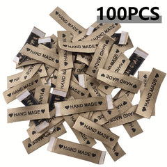 100/300 Personalized With Love Woven Sewing Labels Embroidered Label Tags