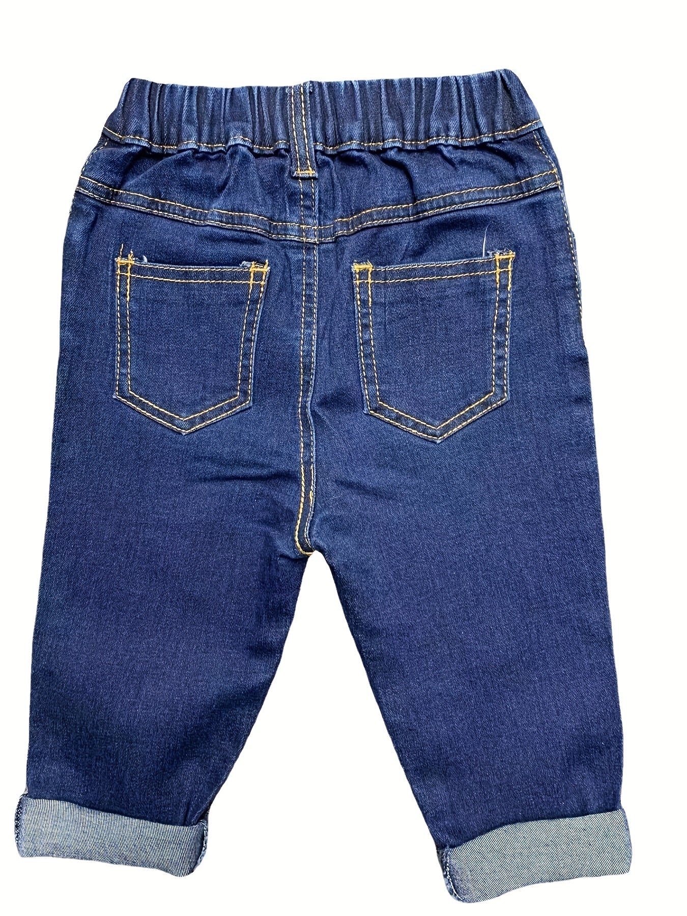 Boys Vintage Denim Jeans Elastic Waist Autumn Spring
