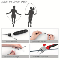 Tangle Speed Jump Rope with Ball Bearings and Foam Handle 110in