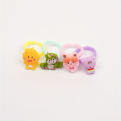 DIY Cartoon Flower Animal Fruit Series Ring Jewelry Gift For Girls Kids