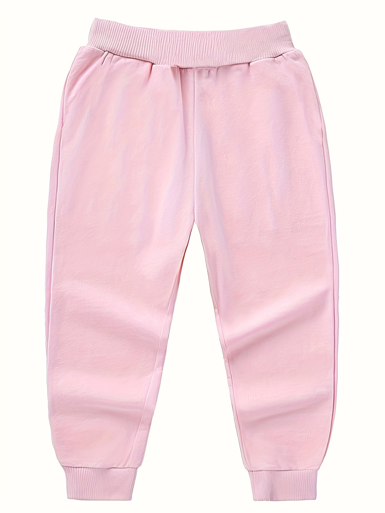 Girls' Comfy Jogger Trousers, Elastic Waist, 2-12 Years