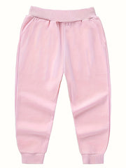 Girls' Comfy Jogger Trousers, Elastic Waist, 2-12 Years