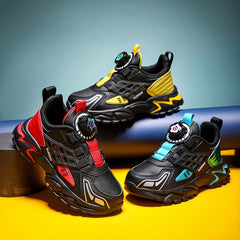 Rotating Buckle Boy's Basketball Shoes Non Slip Sneakers