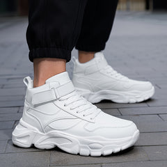 Men's High Top Chunky Shoes Comfy Non Slip Lace Up Casual Sneakers