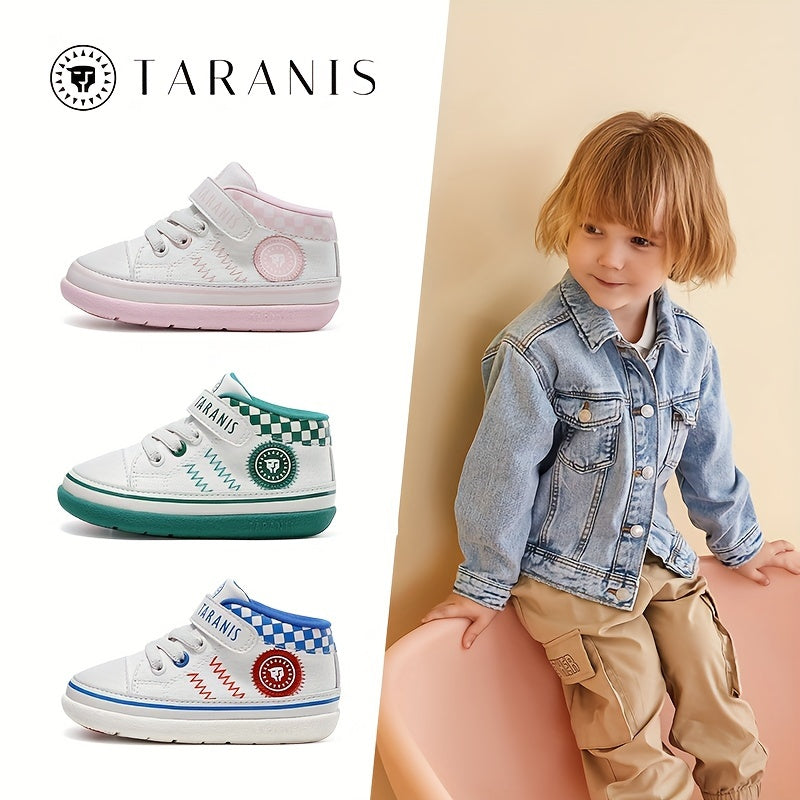 TARANIS Girl's Skate Shoes Comfy Non Slip Hook & Loop Fastener Sneakers