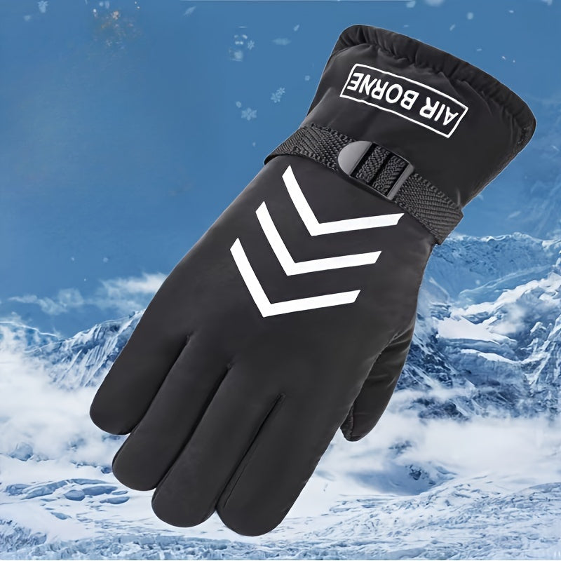 Winter Warm Riding Gloves Anti-Skid Waterproof Coldproof Skiing Gloves