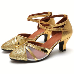 Women's Mesh Breathable Dance Sandals Latin Dance Shoes