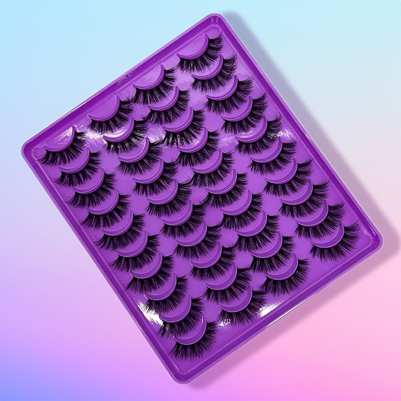 Natural Looking False Eyelashes - Pack of 20 Pairs