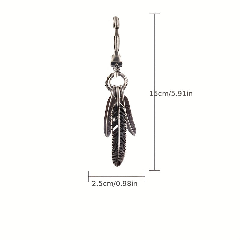 Antique Metal Pendant Keychain Hip Hop Style Waist Hanging Keychain Gift