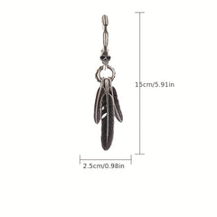 Antique Metal Pendant Keychain Hip Hop Style Waist Hanging Keychain Gift