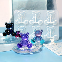 Resin Silicone Mold for Crystal Bear Charms Jewelry Making