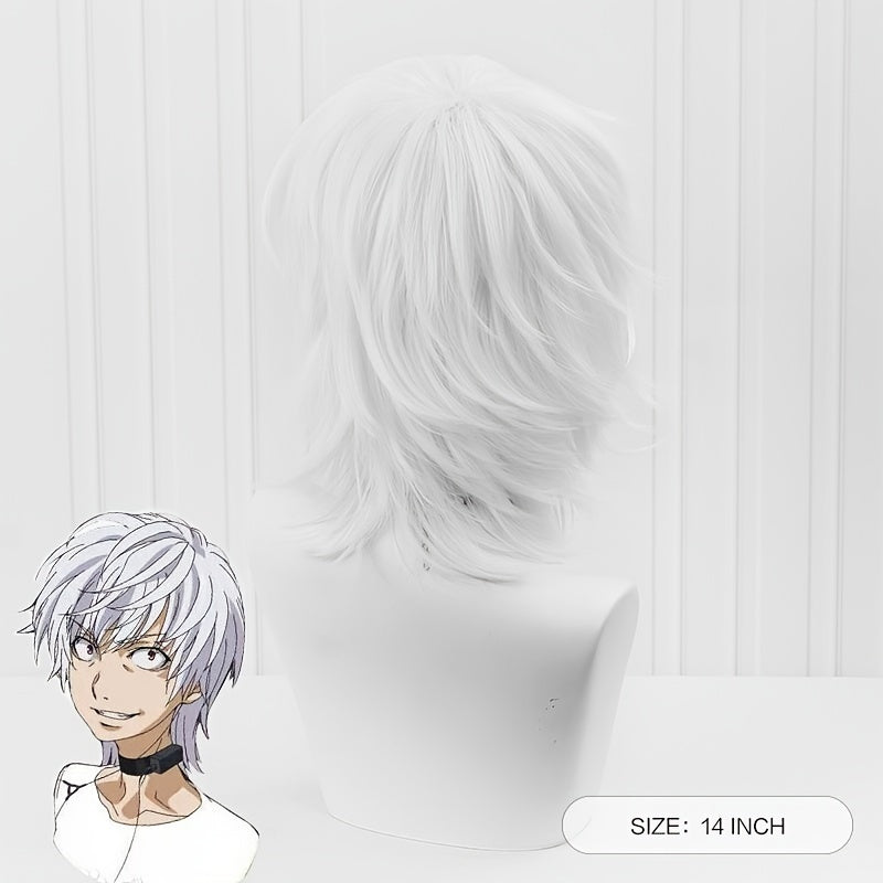 Gray Short Straight Anime Wig