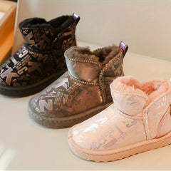 Girls Lightweight Snow Boots Soft Warm Fleece Outdoor Walking Hiking Winter