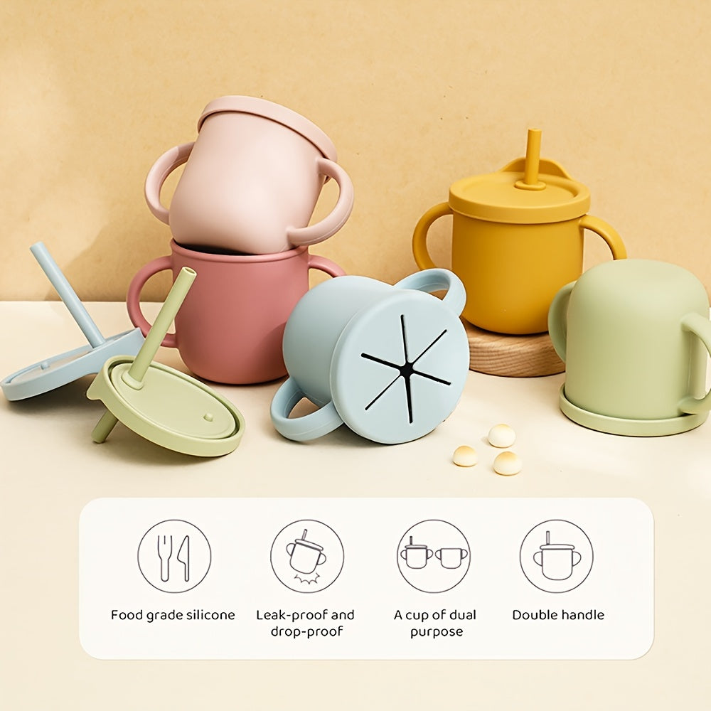 Baby Learning Drink Cup Two-in-one with Double Handle Anti-fall Snack Cup