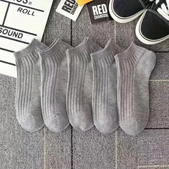 5 Pairs Women's Solid Comfy & Breathable All match Socks