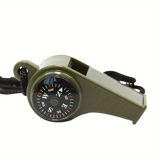 3 in 1 Whistle Portable Lifesaving Whistle Compass Thermometer Camping