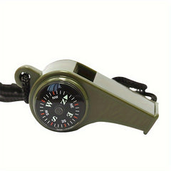 3 in 1 Whistle Portable Lifesaving Whistle Compass Thermometer Camping