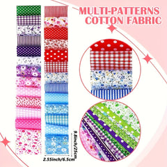 40pcs Fabric Patchwork Squares Bundle DIY Sewing Scrapbooking Quilting Craft