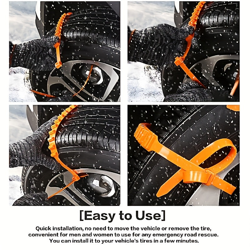 12pcs Snow Chain Wheel Tie Car Tire Chain Winter Snow Chain Non slip Plastic