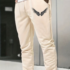 Wings Print Men's Drawstring Sweatpants Casual Jogger Pants