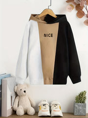 Boy's Cotton Hoodie NICE Print Long Sleeve Top Hooded Pullover