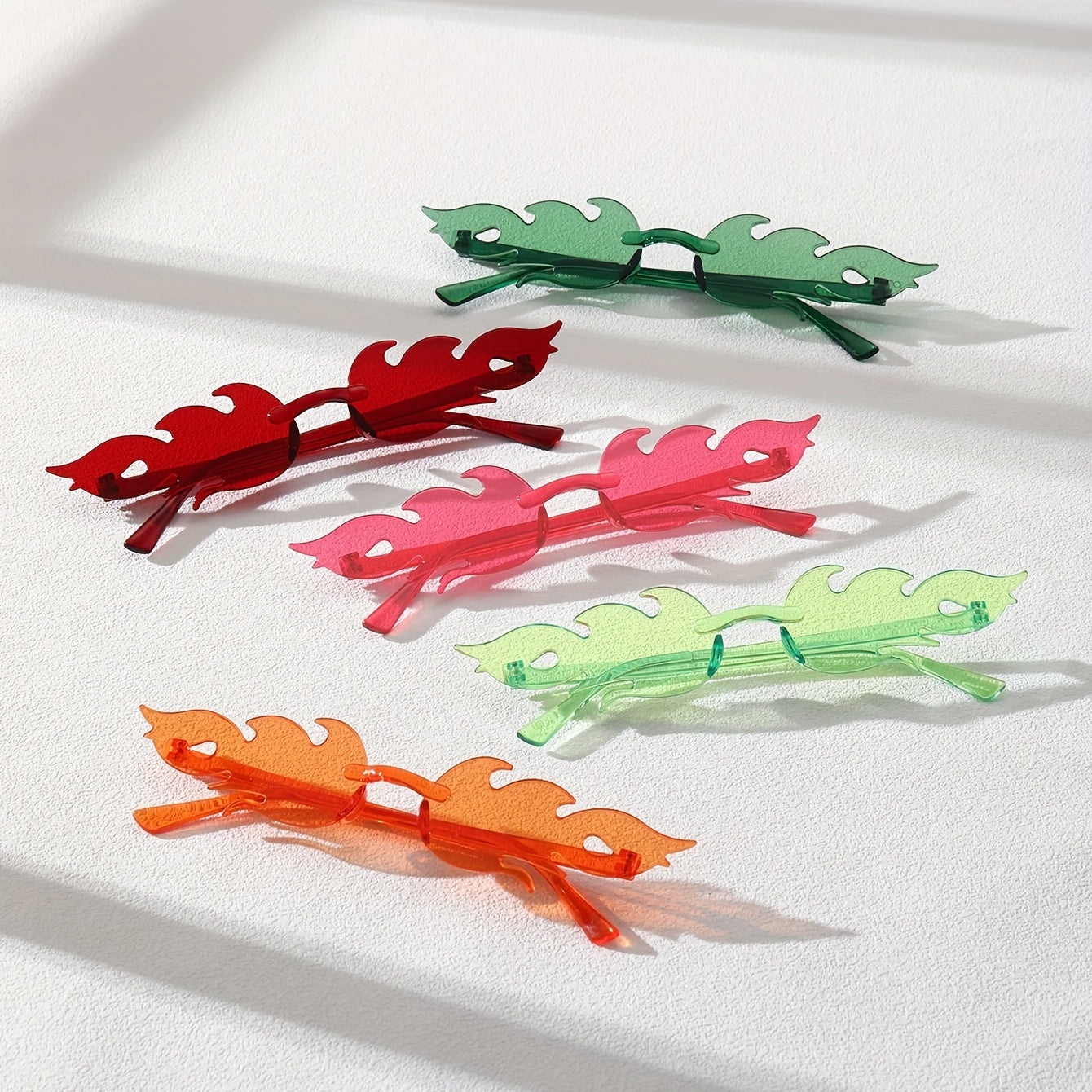 5 Pairs Colorful Sunglasses for Summer Beach Vacation Buddy Sharing Outfit