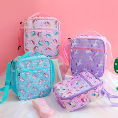 Cartoon Insulated Lunch Bag for Students & Outdoors