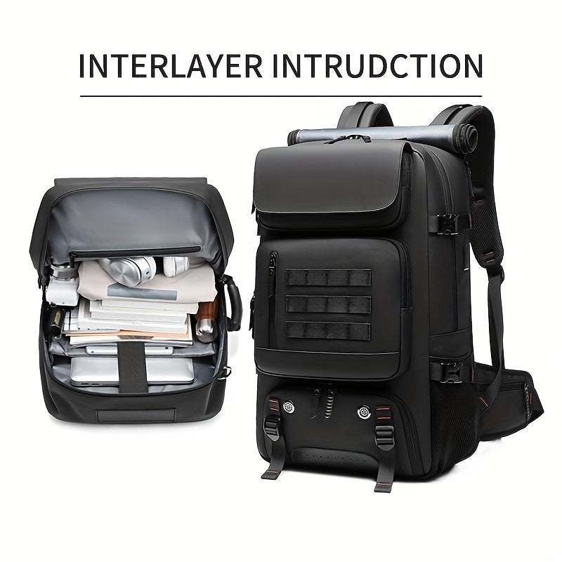 Men Travel Backpack Crossbody Bag 3 In 1 Large Capacity USB Charging Port