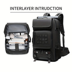 Men Travel Backpack Crossbody Bag 3 In 1 Large Capacity USB Charging Port
