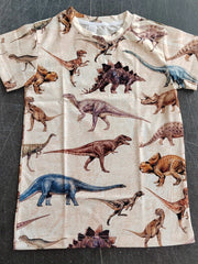 Kids Dinosaur Graphic T shirt Short Sleeve Crew Neck